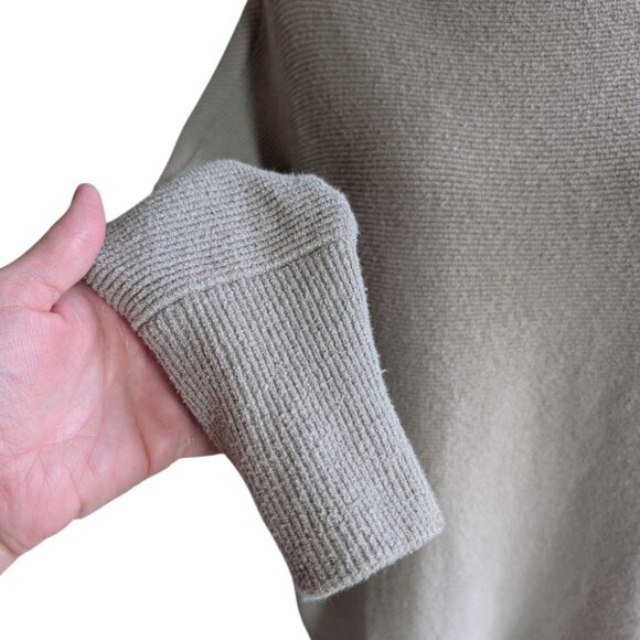 Free People Ottoman Slouchy Tunic Sweater Dress Oyster Beige Cotton Women Small - Picture 8 of 14